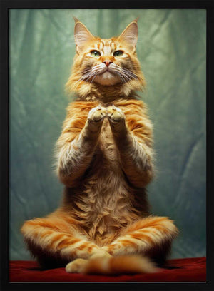 Tablou înramat „Cat yoga 5” de Justyna Jaszke