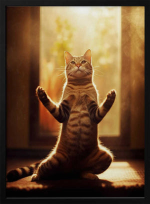 Tablou înramat „Cat yoga 10” de Justyna Jaszke