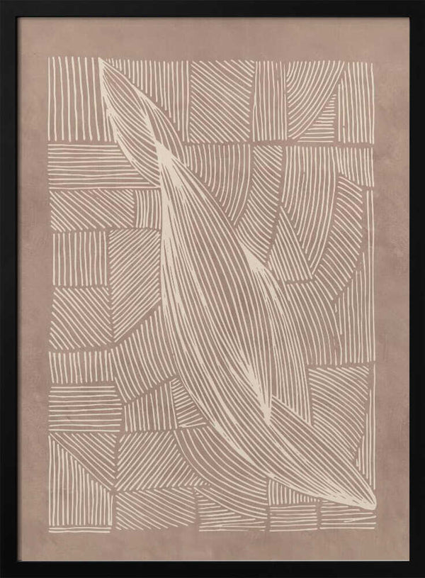 Tablou înramat „Abstract Irregular Lines” de Lucrecia Caporale