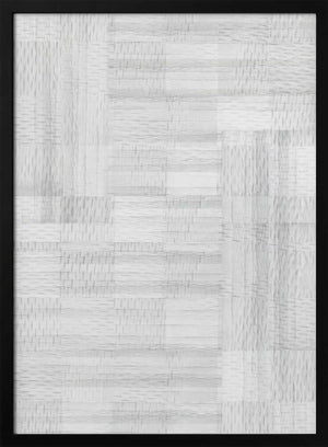 Tablou înramat „White Woven Blocks 1” de cartissi