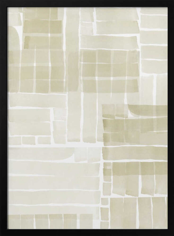 Tablou înramat „Neutral Tangle Grid 2” de cartissi