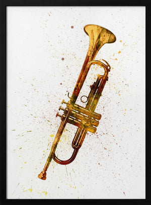 Tablou înramat „Trumpet Abstract Watercolor” de Michael Tompsett