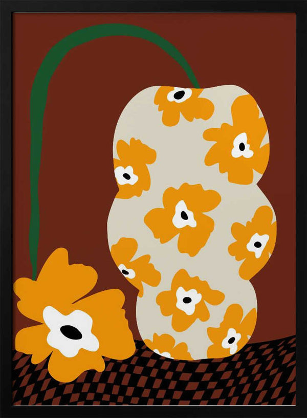 Tablou înramat „Blooms & Pottery” de Miho Art Studio