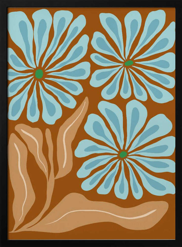 Tablou înramat „Amber Blooms” de Miho Art Studio