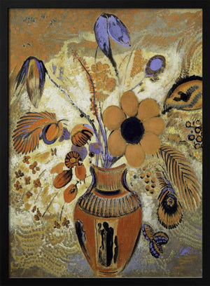 Tablou înramat „Etruscan Vase With Flowers” de Odilon Redon