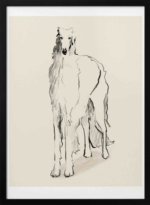 Tablou înramat „Borzoi Russian Wolfhound Pandc” de Jenny Liz Rome