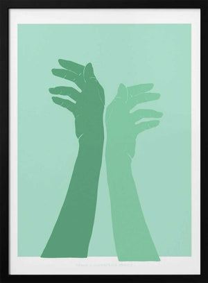 Tablou înramat „Pandc Handsingreen Copy” de Jenny Liz Rome
