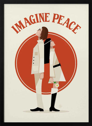 Tablou înramat „Imagine Peace Minimalist” de Retrodrome