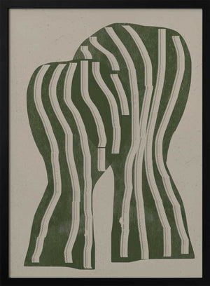 Tablou înramat „Curved Stripes” de THE MIUUS STUDIO