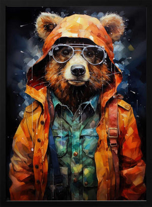 Tablou înramat „Bear Watercolor Animal Art (3)” de Justyna Jaszke