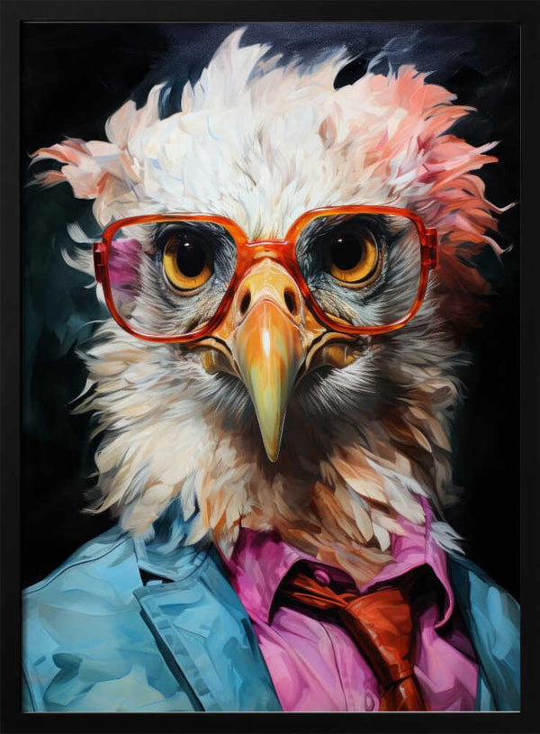 Tablou înramat „Dove Watercolor Animal Art” de Justyna Jaszke