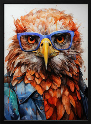 Tablou înramat „Eagle Watercolor Animal Art (1)” de Justyna Jaszke