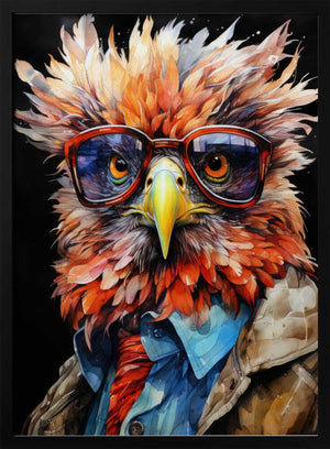 Tablou înramat „Eagle Watercolor Animal Art (2)” de Justyna Jaszke