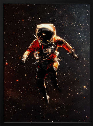 Tablou înramat „An Astronaut in Space” de Taudalpoi