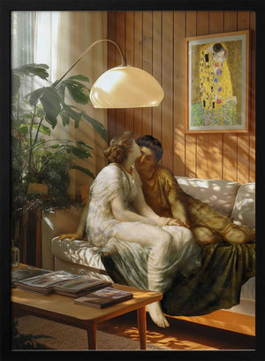 Tablou înramat „Nostalgic Kiss” de Dikhotomy