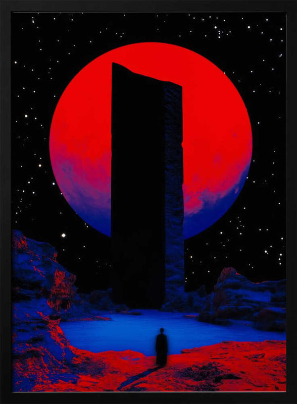 Tablou înramat „Red Moon Aura” de Taudalpoi