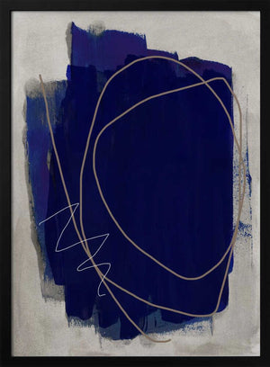 Tablou înramat „Blue Strokes 5” de Mareike Böhmer