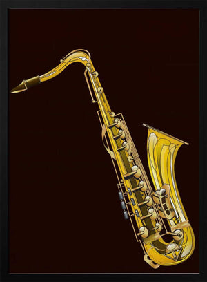 Tablou înramat „Golden Saxophone” de Nicholas