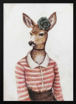 Tablou înramat „A Deer With A Human Body Shape” de Mike Koubou