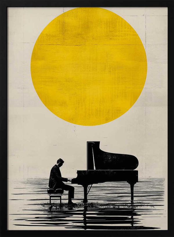 Tablou înramat „Piano under the Sun” de Layla Oz