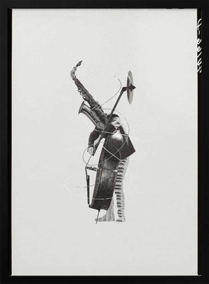Tablou înramat „Musician With A Saxophone” de Dominik Przerwa