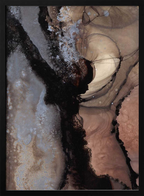 Tablou înramat „Organic Shapes with Earthy Tones” de uplusmestudio