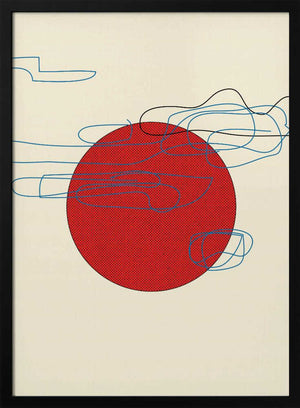 Tablou înramat „Bold Red Circles” de Nicholas