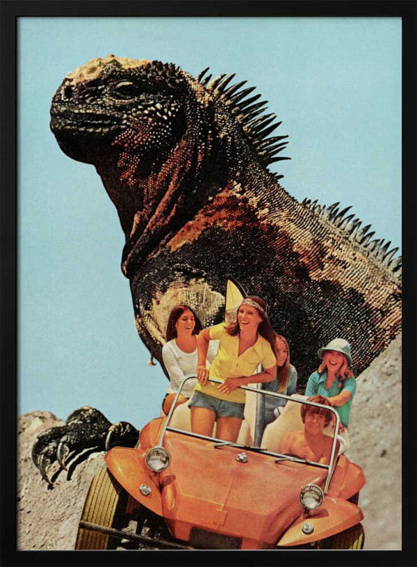 Tablou înramat „Iguana Beach Weekend” de Mikhail Siskoff