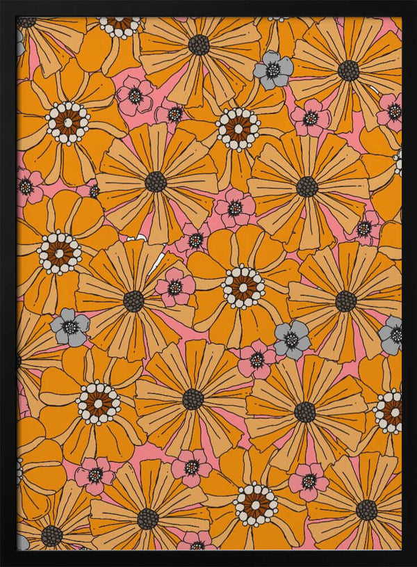 Tablou înramat „70s Floral” de Nicholas