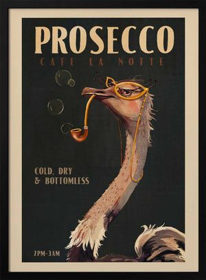 Tablou înramat „Elegant Ostrich Café” de The Whiskey Ginger