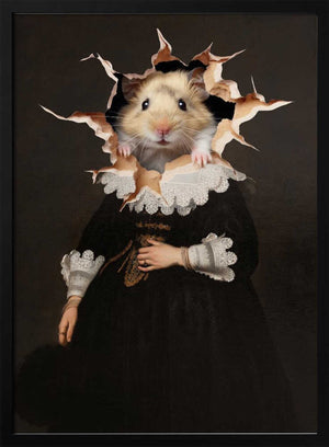 Tablou înramat „Portrait of a Young Hamster” de Marja van den Hurk