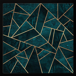 Tablou înramat „Deep Teal Stone” de Elisabeth Fredriksson