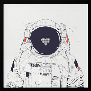 Tablou înramat „Astronaut love” de Balazs Solti