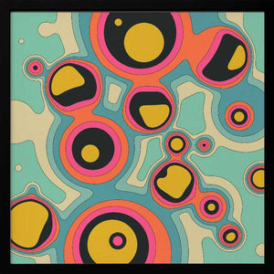 Tablou înramat „Fluid Geometrics 4” de Jazzberry Blue