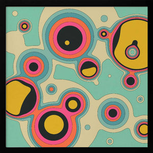 Tablou înramat „Fluid Geometrics 3” de Jazzberry Blue