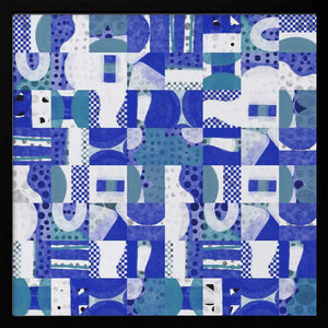 Tablou înramat „Mid Century Grid Pattern Five” de Little Dean