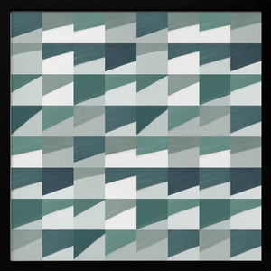 Tablou înramat „Mid Century Grid Pattern Seven” de Little Dean