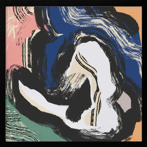 Tablou înramat „Sitting Nude Bold Abstract” de Little Dean