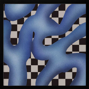 Tablou înramat „Blue Waves, Checkmate” de Little Dean