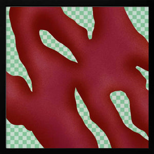 Tablou înramat „Crimson Puzzle” de Little Dean
