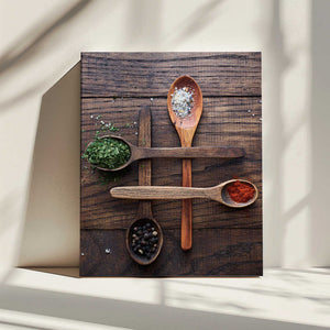Tablou canvas „Wooden Spoons With Colorful Spices” de Karina Aleksandrova