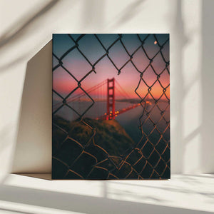 Tablou canvas „Golden Gate Caged” de David George