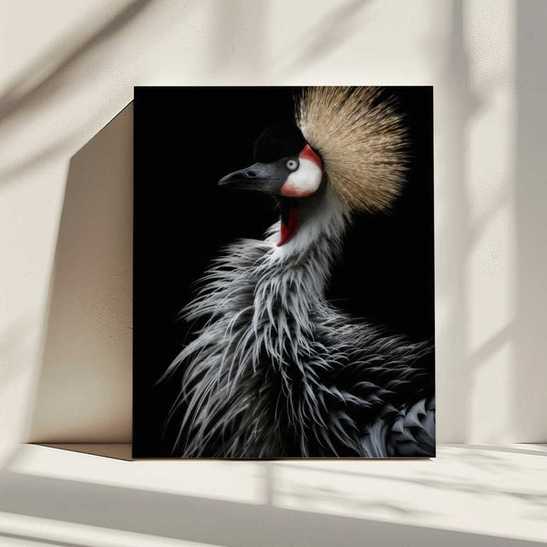 Tablou canvas „Crowned crane's portrait” de Eiji Itoyama