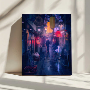 Tablou canvas „Tokyo Blue Rain” de Javier de la Torre