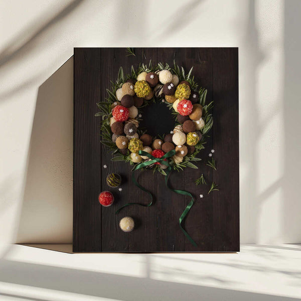Tablou canvas „Truffles Christmas wreath” de Diana Popescu
