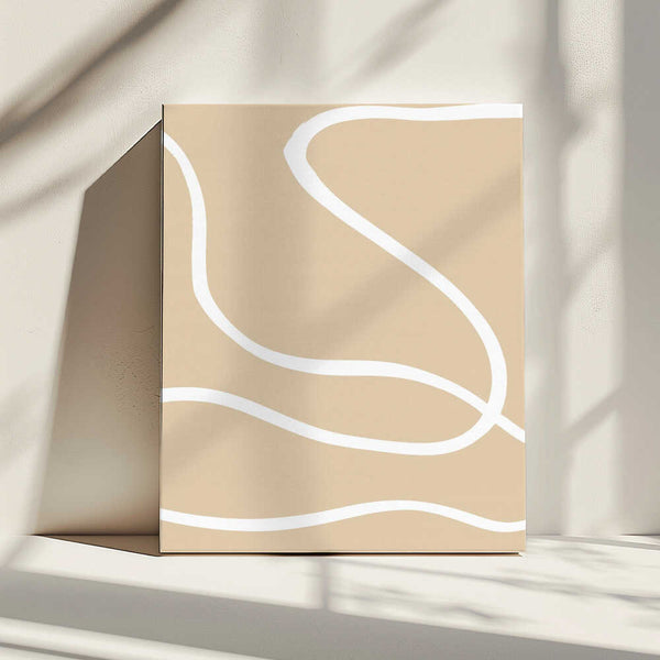 Tablou canvas „Beige Lines 01” de Pictufy Studio