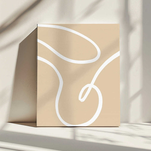 Tablou canvas „Beige Lines 02” de Pictufy Studio