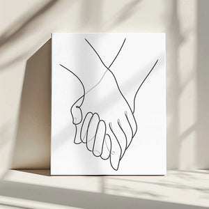 Tablou canvas „Holding Hands Lines” de Pictufy Studio II