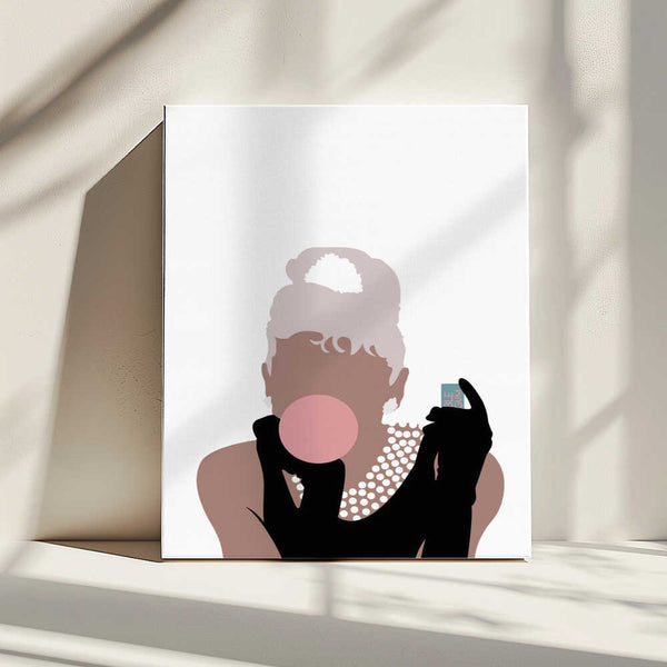 Tablou canvas „Bubblegum Girl” de Pictufy Studio II