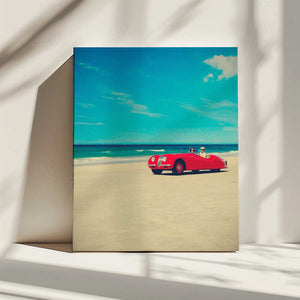 Tablou canvas „The red car” de Massimo Della Latta
